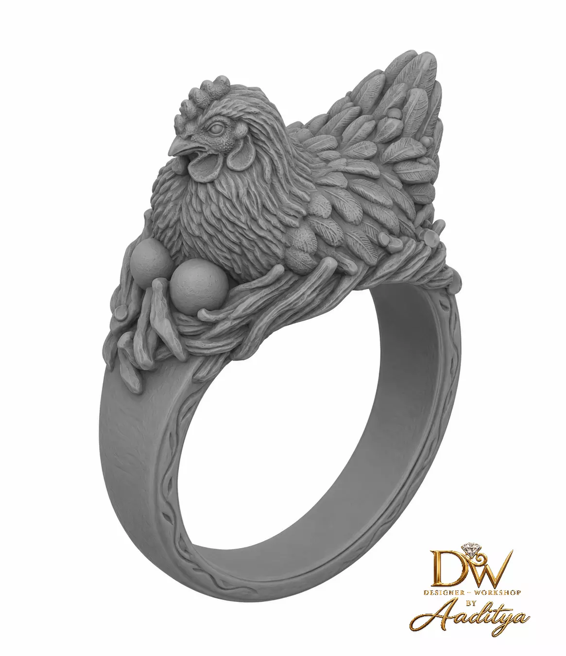 Chicken Hen Nest Ring 3D print model
