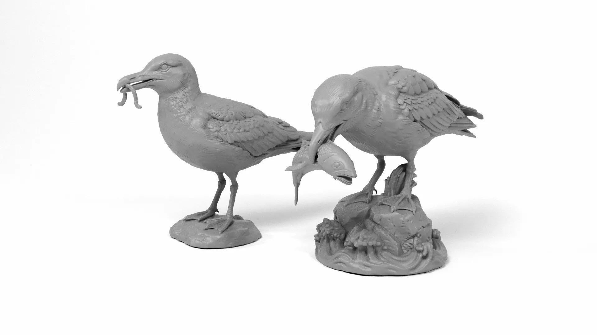 Hunting Gulls 3D print model