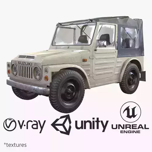 Suzuki Jimny SJ20 1977-80 Low-poly 3D model
