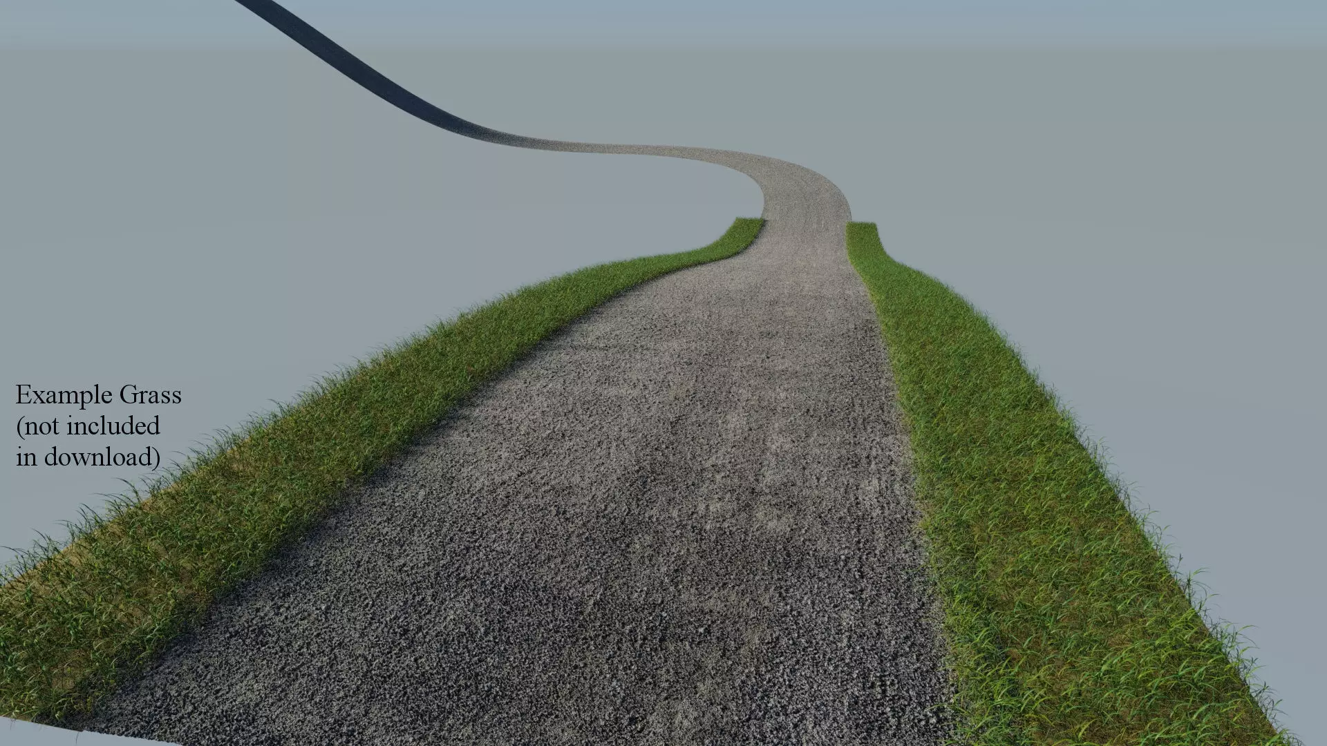 Tileable Gravel Driveway Low-poly 3D model