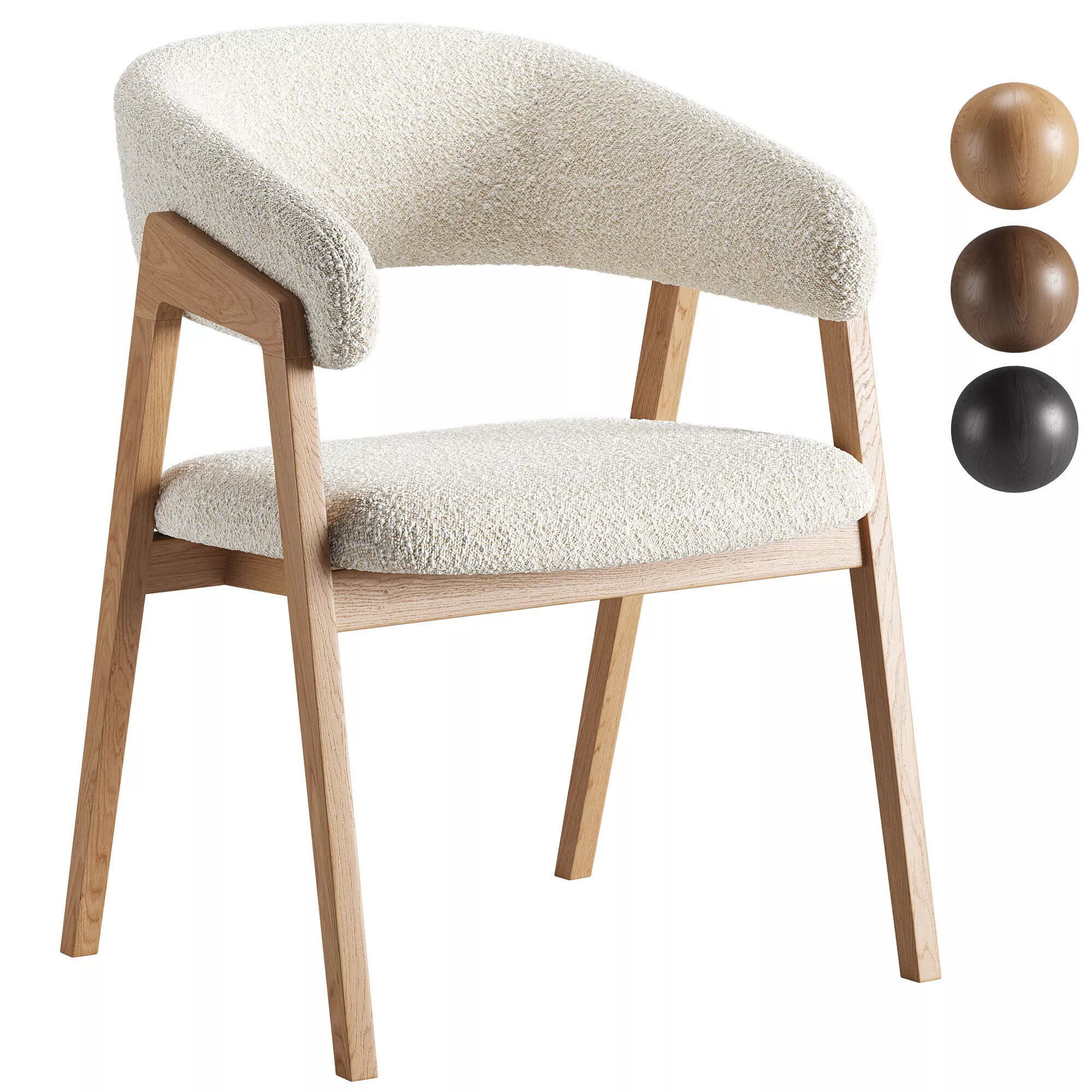 Josra Dining Chair 3D model