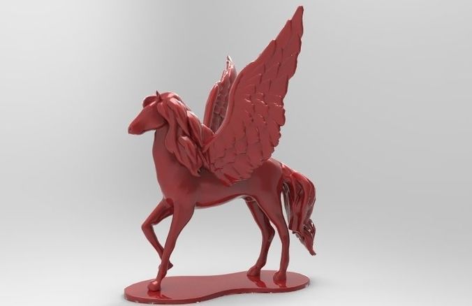 Pegasus statue of horse with wings 3D print model