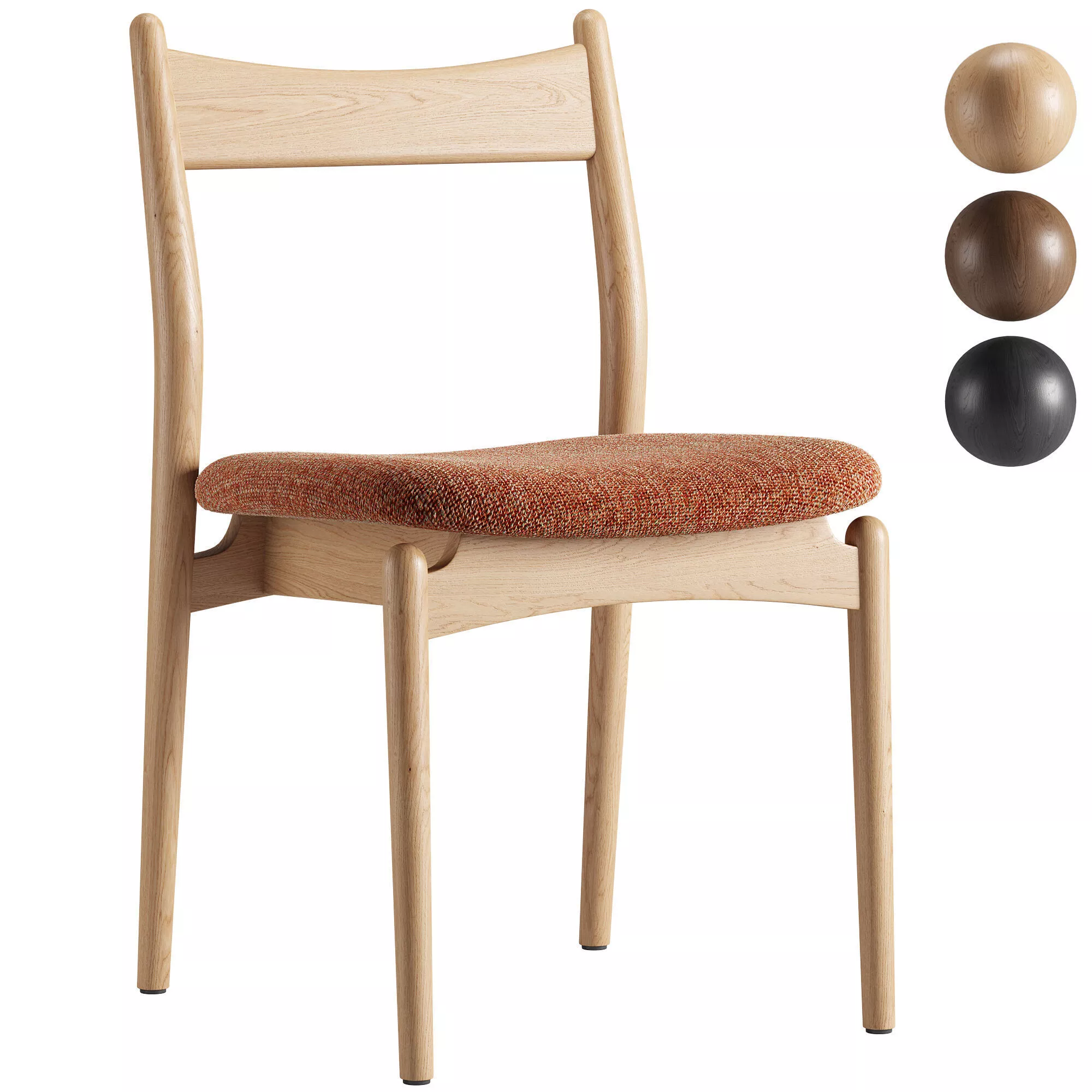 Koa Dining Chair 3D model