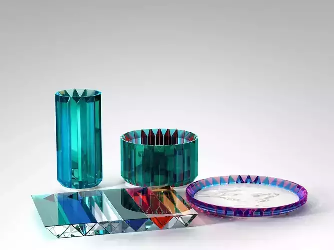 Prism Vases and Trays