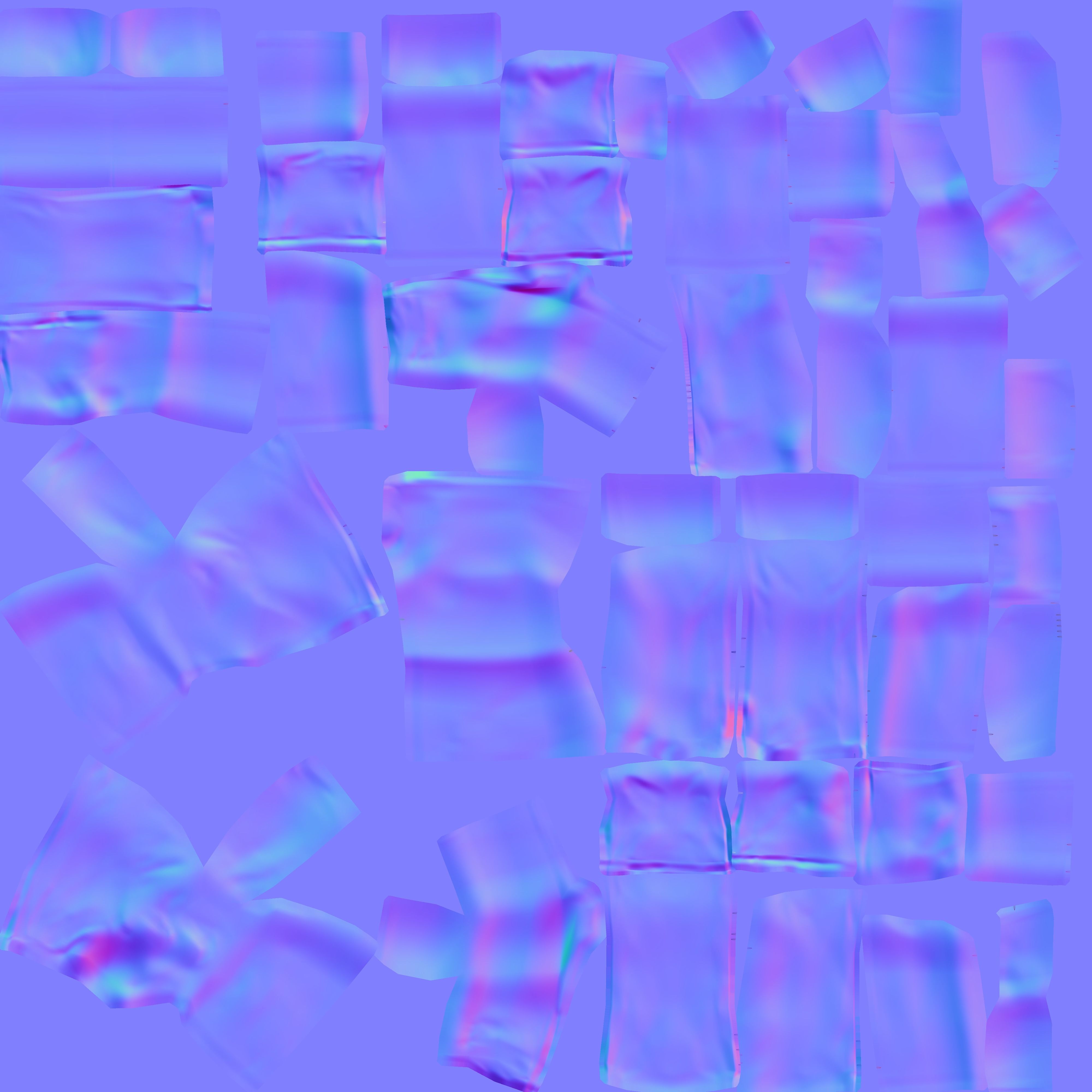 Couch and Pillows - Brown Velvet Low-poly 3D model_30