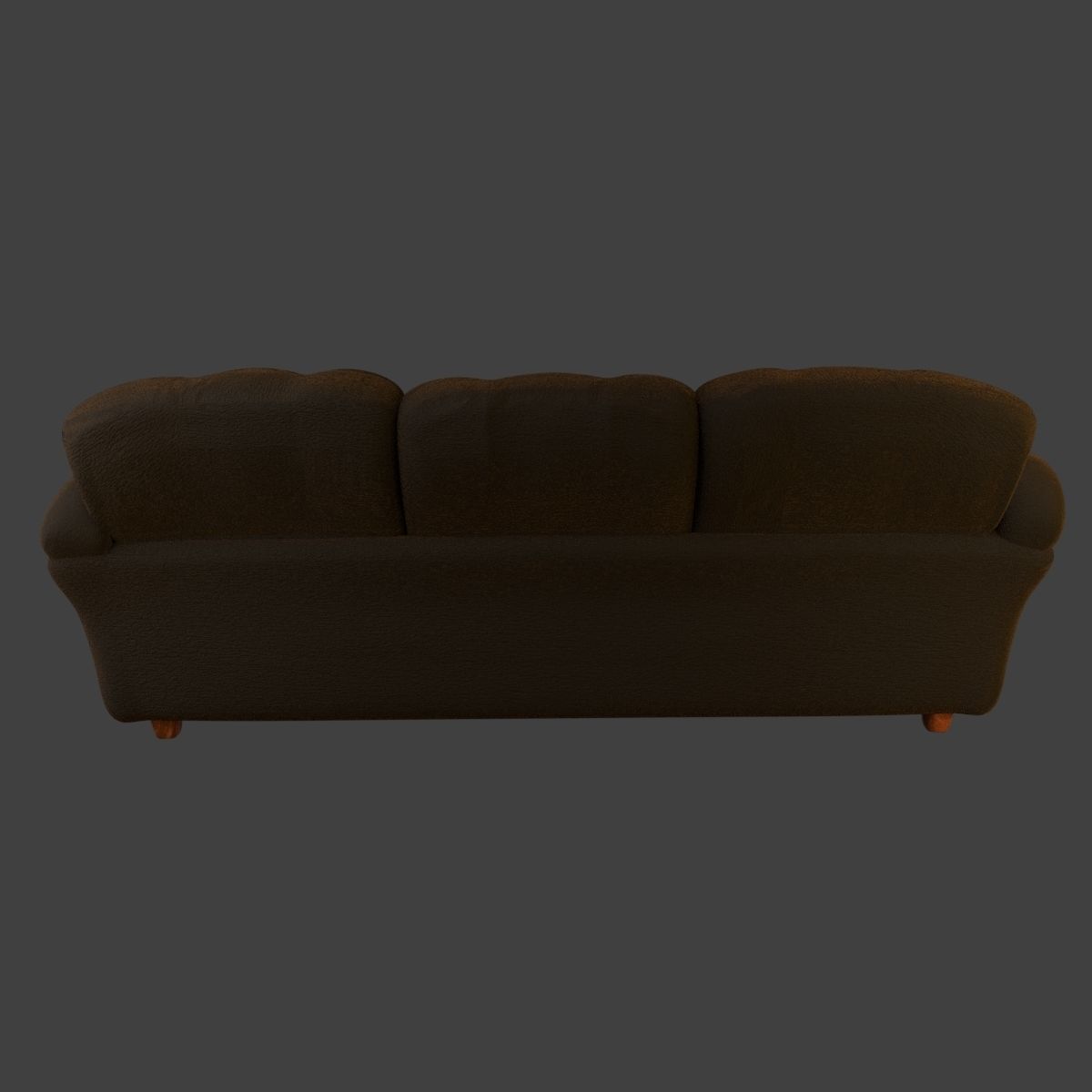Couch and Pillows - Brown Velvet Low-poly 3D model_24