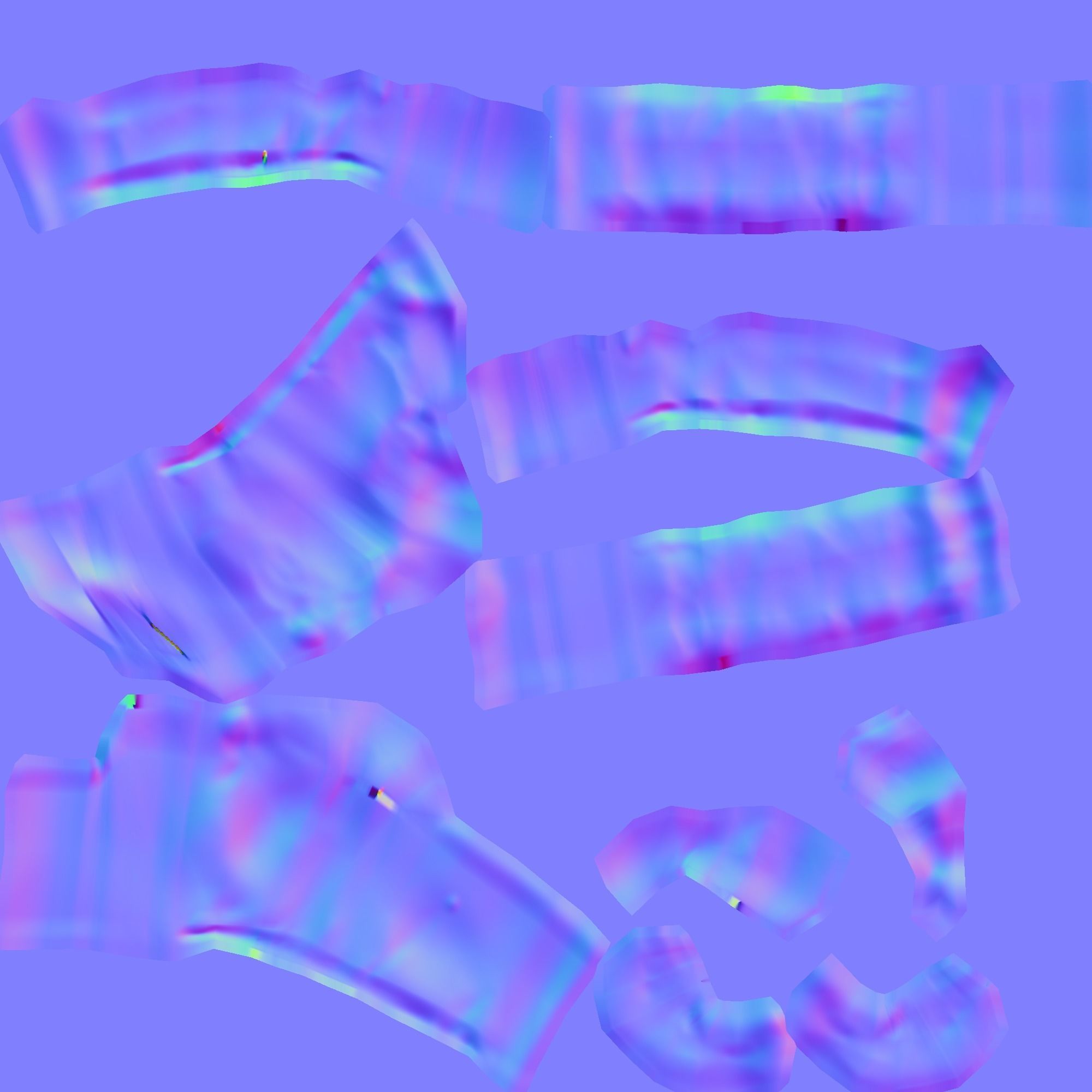 Couch and Pillows - Brown Velvet Low-poly 3D model_28