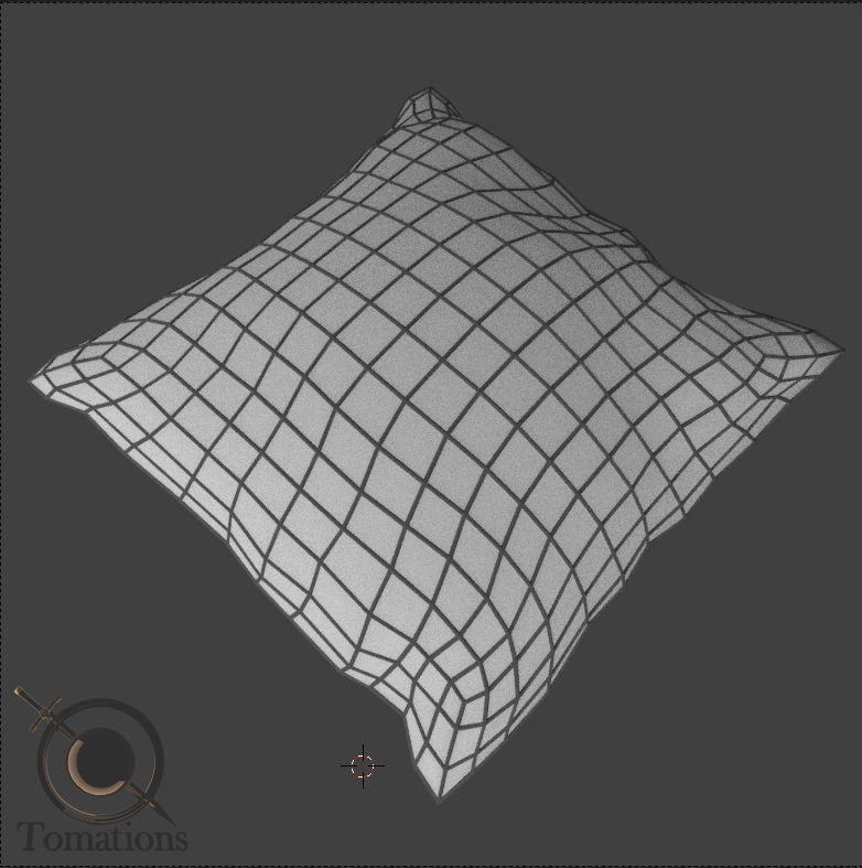 Couch and Pillows - Brown Velvet Low-poly 3D model_44