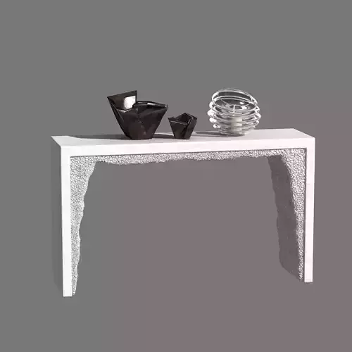 White Cement and White Rock Salt Console by Fernando Mastrangelo 3D model