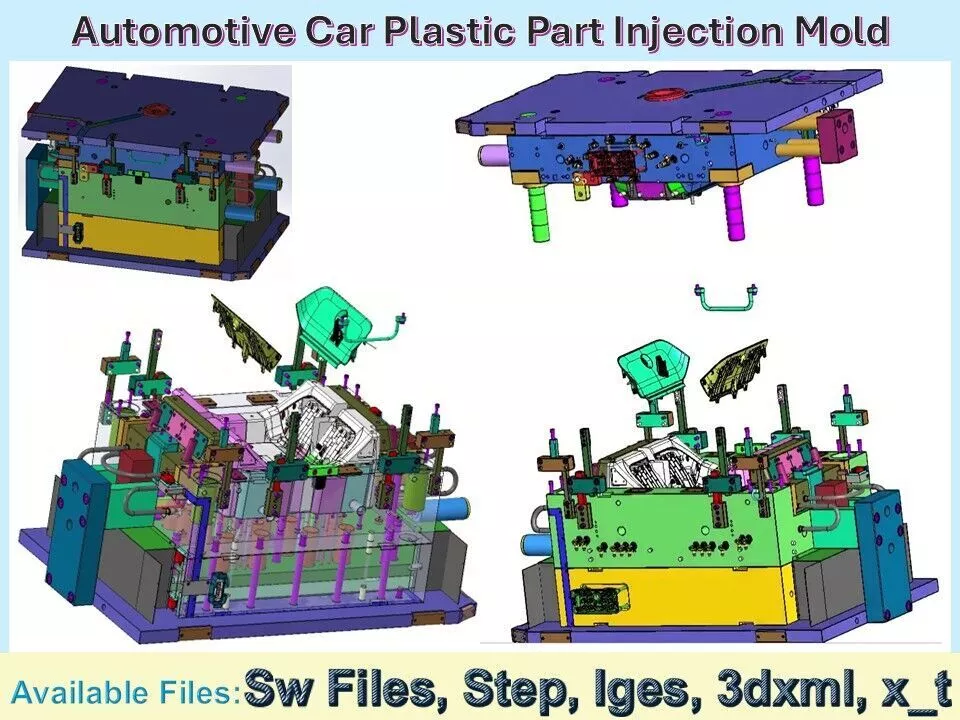 Car Plastic Trim Panel Injection Mold 3D CAD Model 3D model