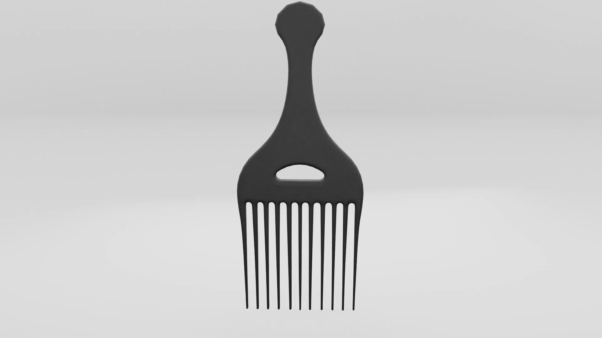 Hair pick comb Low-poly 3D model