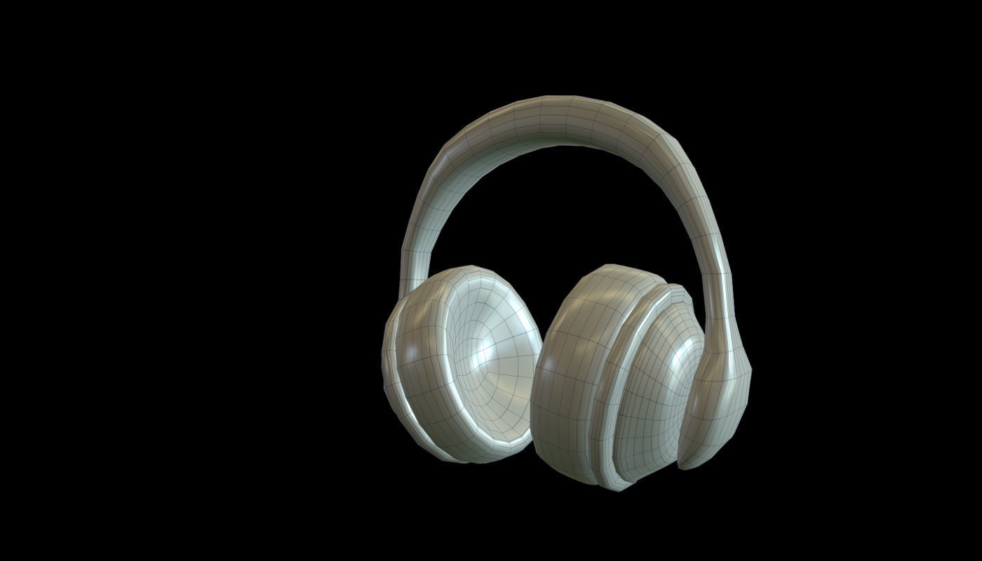 HEADPHONES icon emoji Low-poly 3D model_5