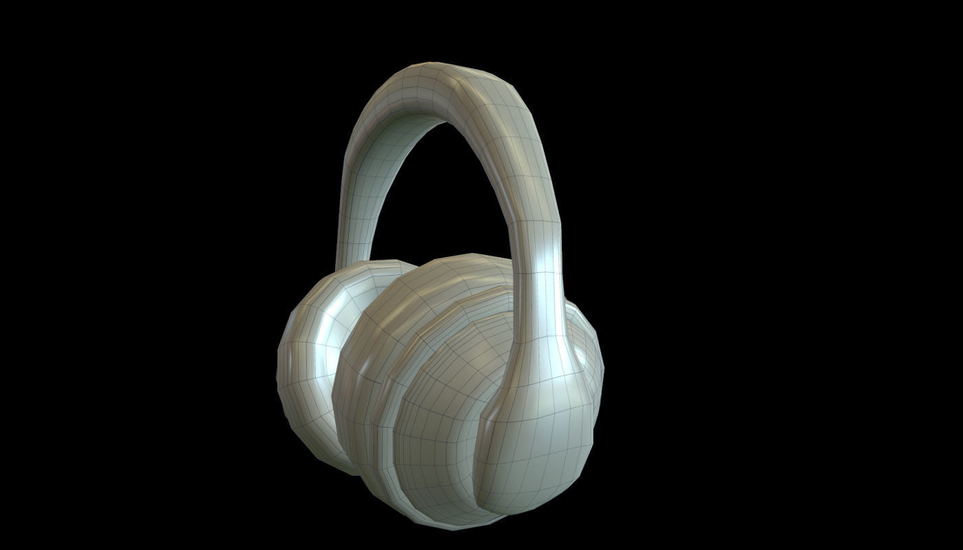 HEADPHONES icon emoji Low-poly 3D model_2