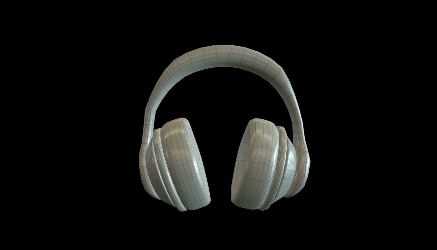 HEADPHONES icon emoji Low-poly 3D model_4