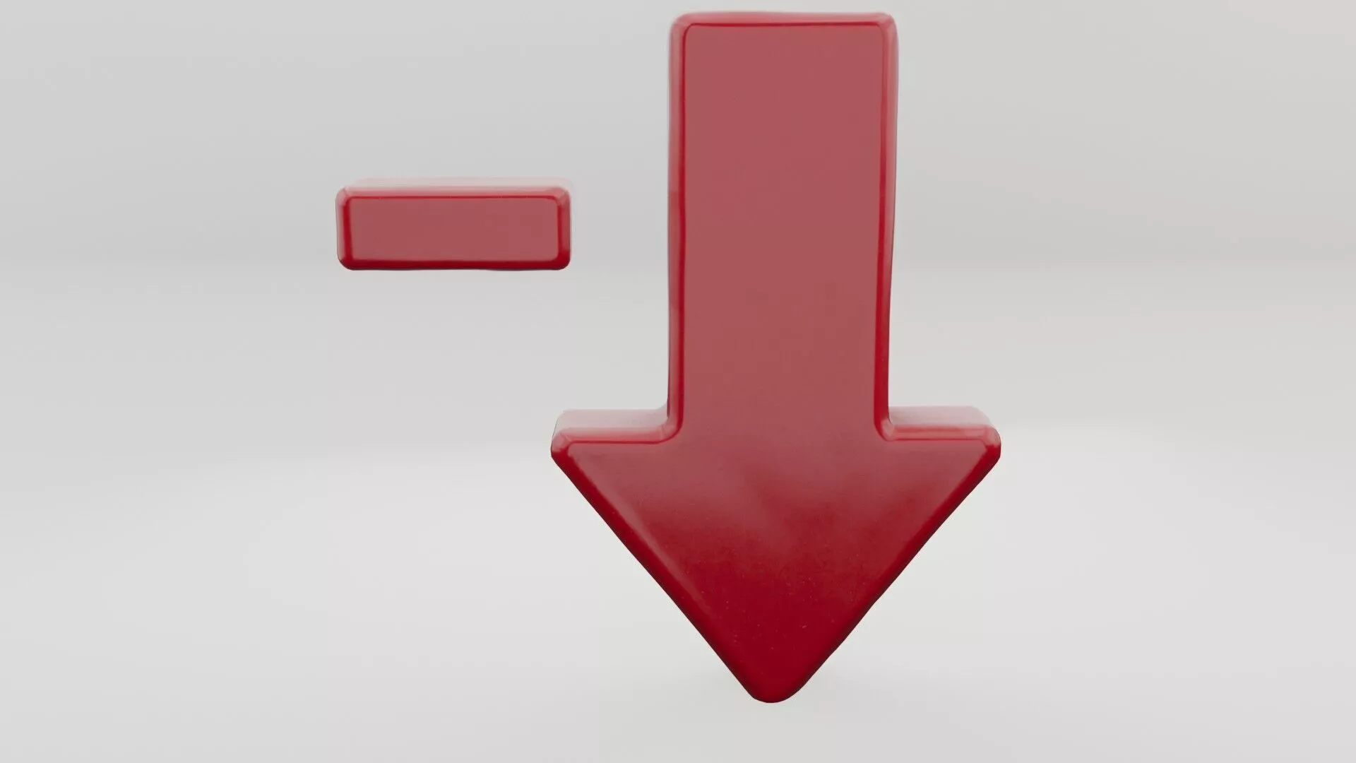 Price Down Symbol Low-poly 3D model