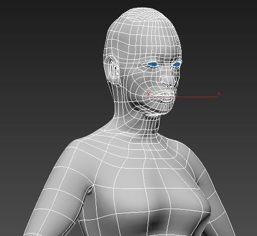 Female body  Low-poly 3D model