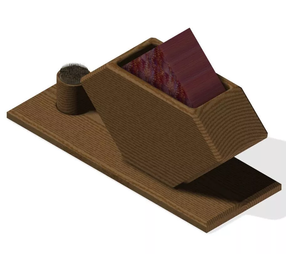 Modern and practical serviette holder 3D print model