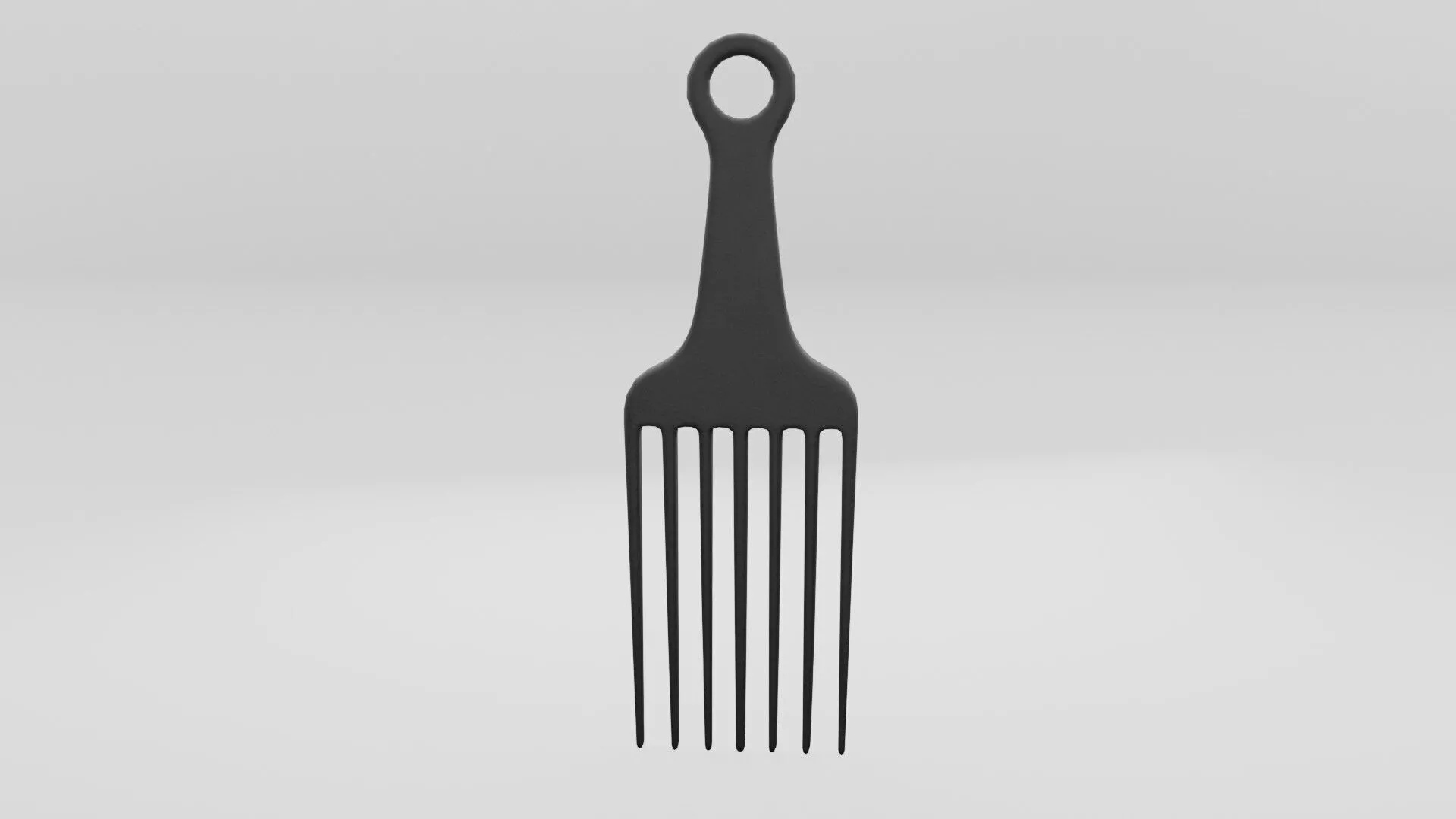 Hair pick comb Low-poly 3D model