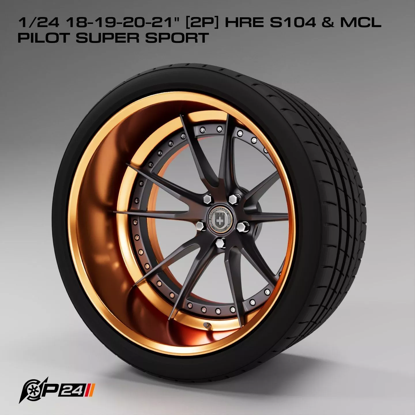 1-24th 18-19-20-21 inches 2P HRE S104 and MCL Pilot Super Sport 3D print model