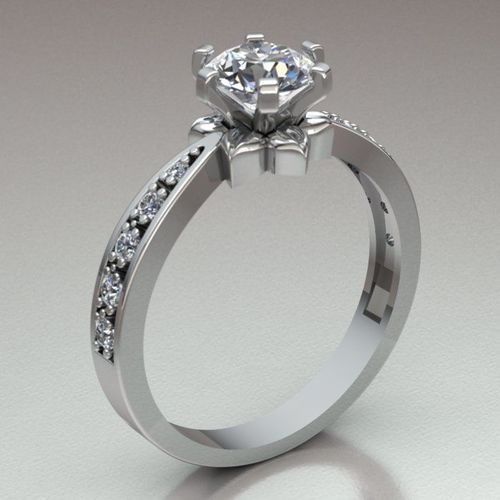 solitary ring women 3D print model