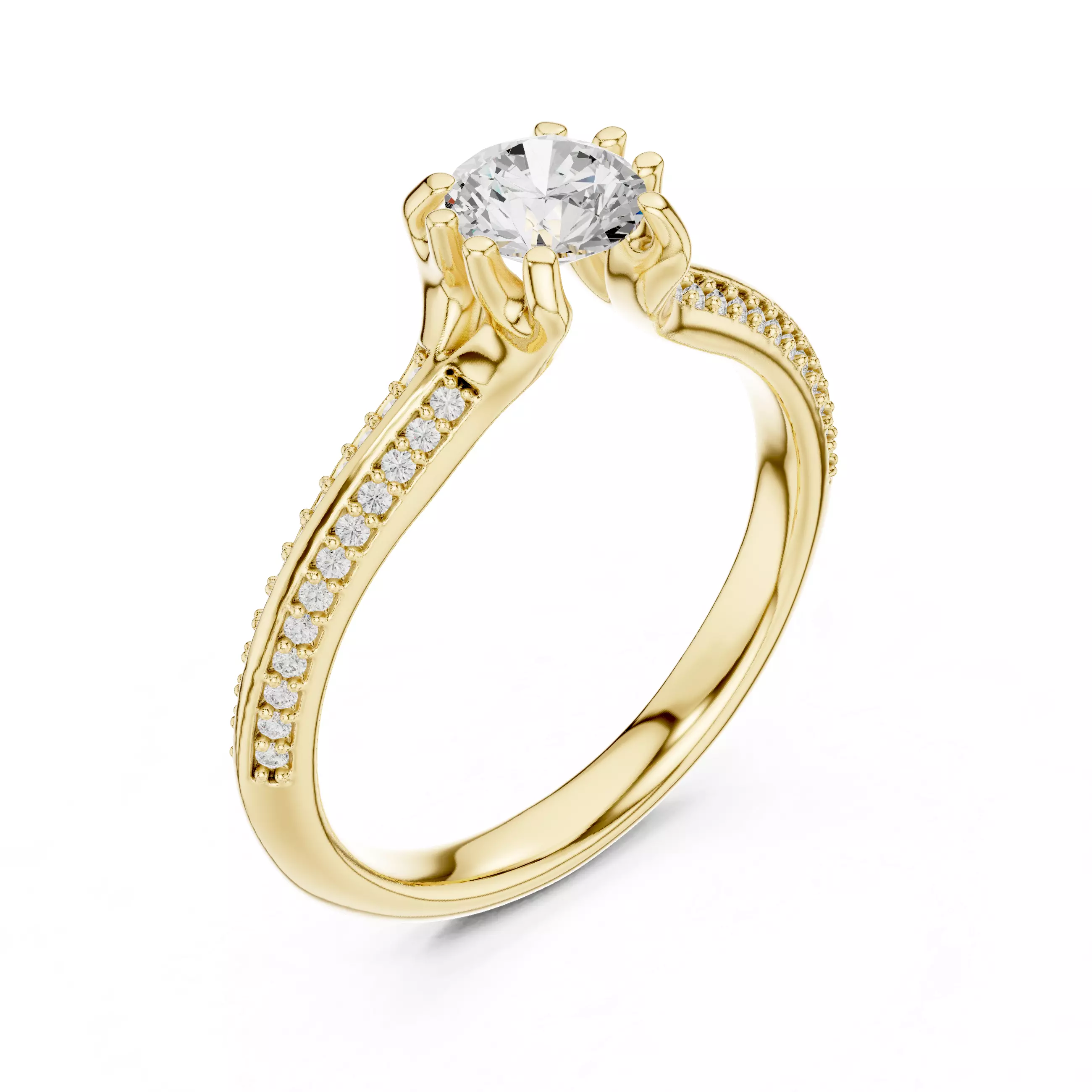 Women Ring Render 3dm STL MP4 Details 3D print model