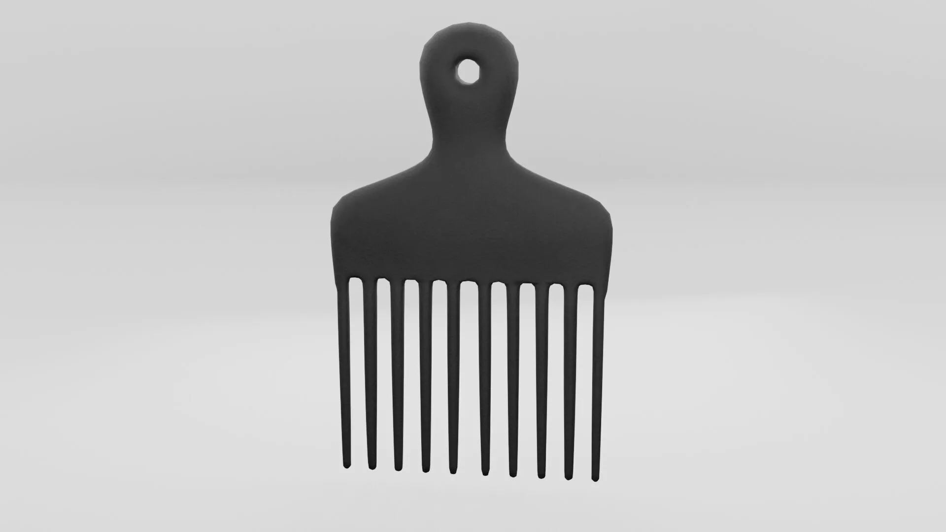 Hair pick comb Low-poly 3D model