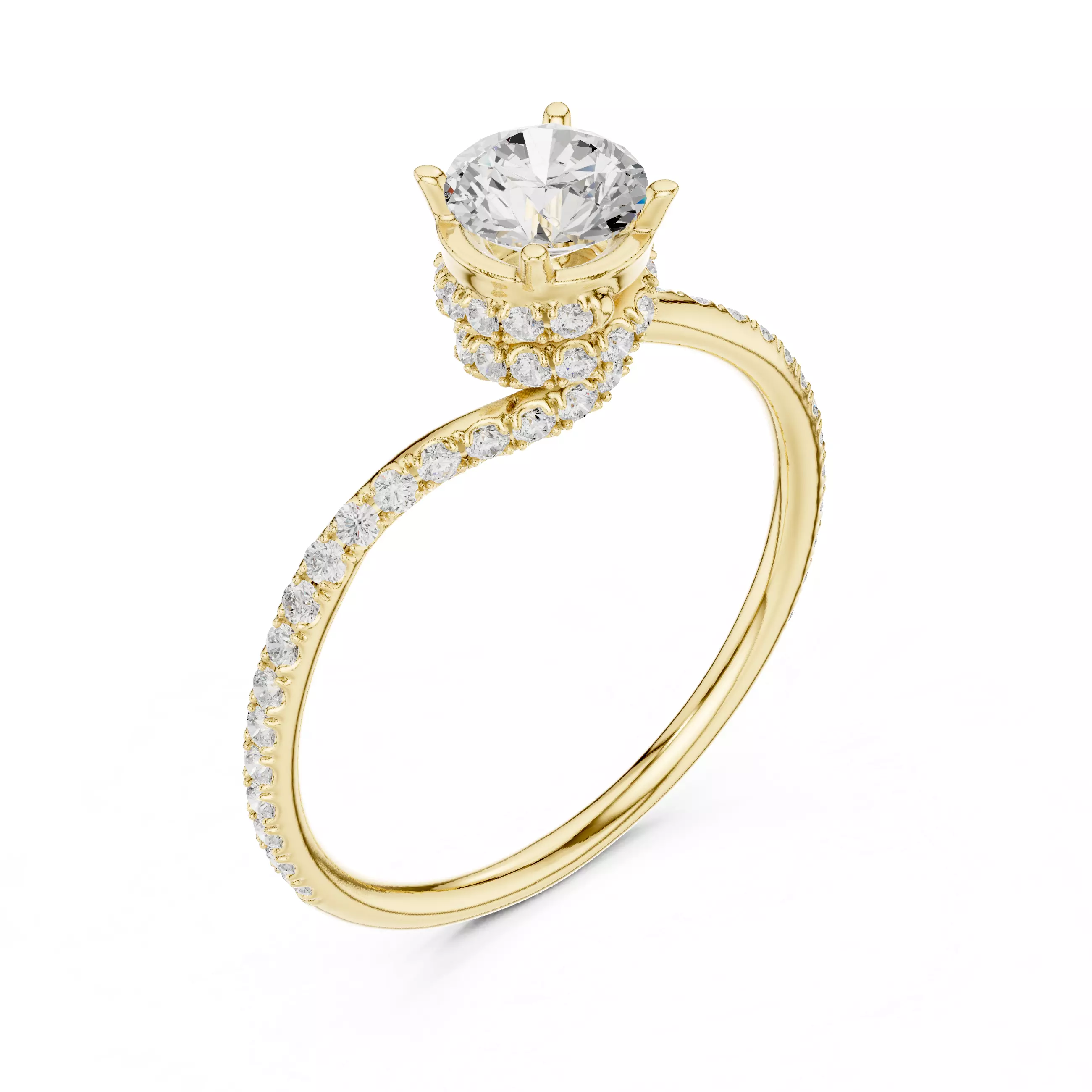 Women Ring Render 3dm STL MP4 Details 3D print model
