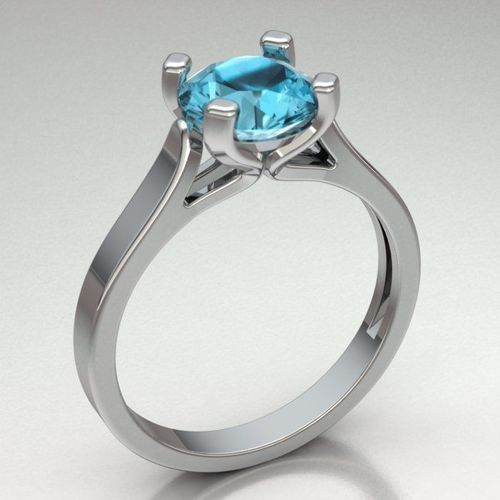 solitary ring women 3D print model