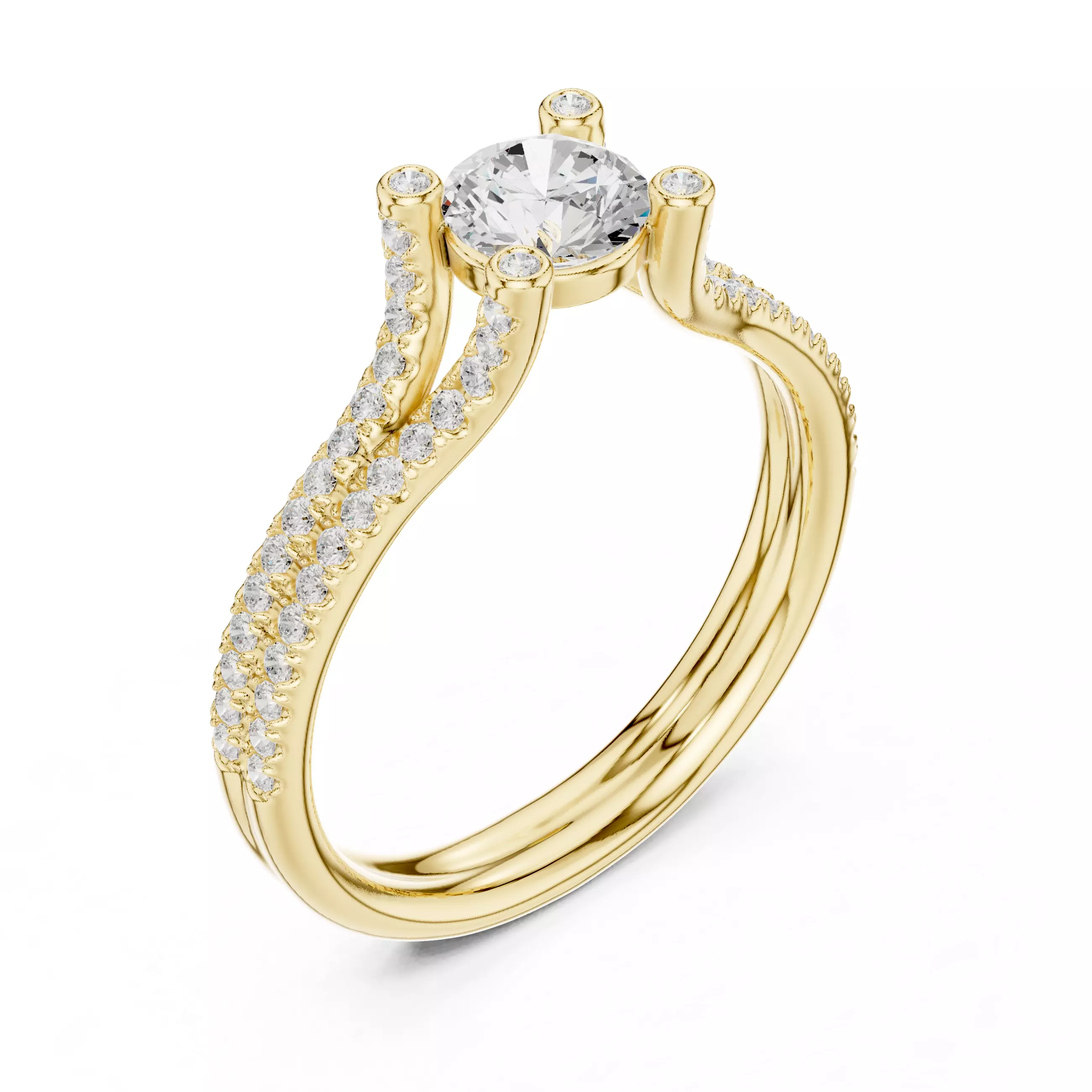 Women Ring Render 3dm STL MP4 Details 3D print model