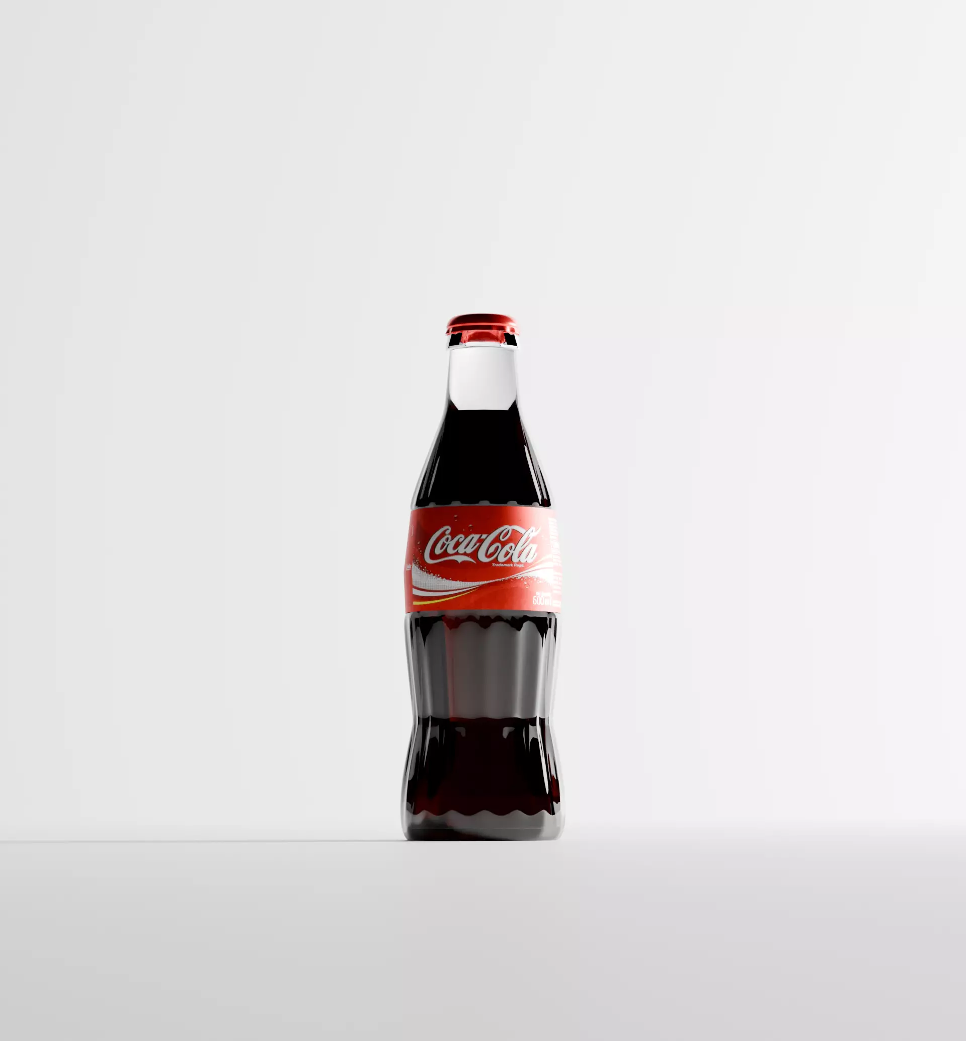 Coca-Cola Glass Bottle 600ml 3D Model 3D model