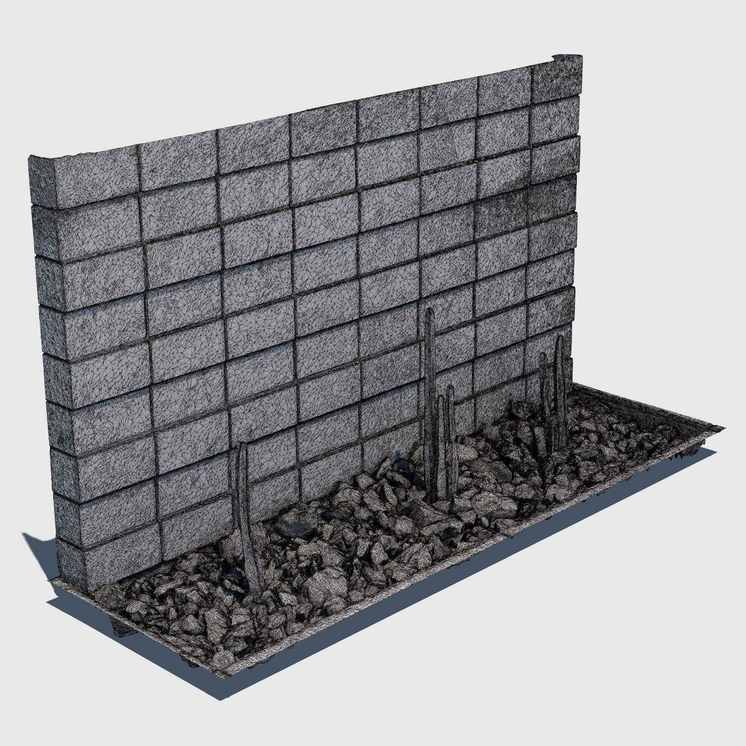 Planter Wall 3D model_2