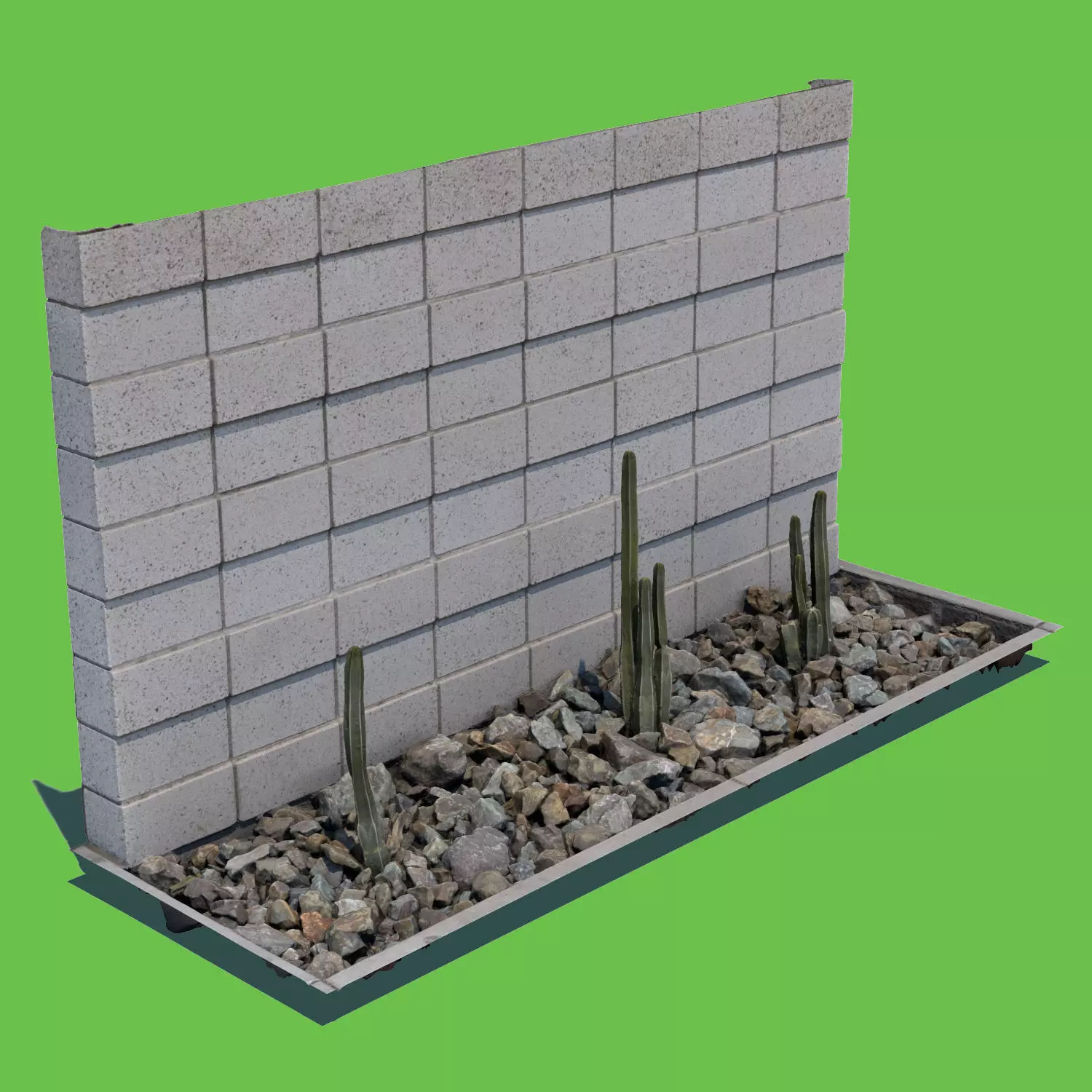 Planter Wall 3D model_0