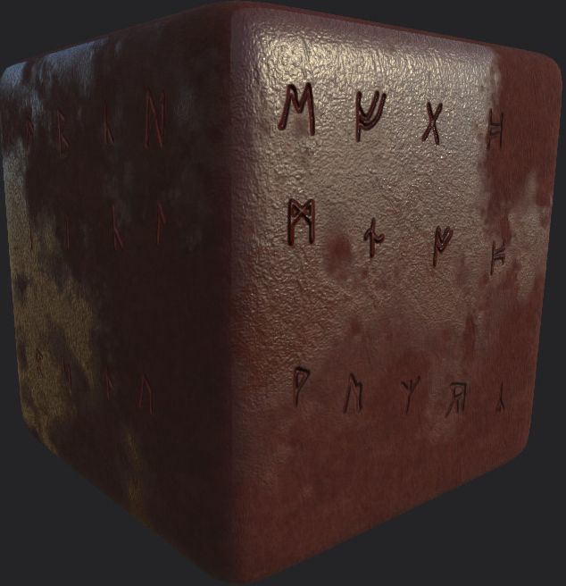 Ancient Norse Rune set Height map Alpha Brushes decals Texture_32