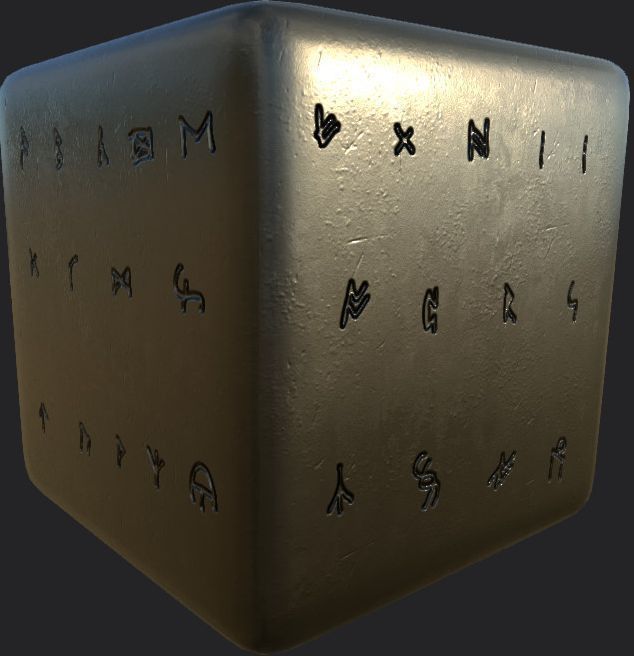 Ancient Norse Rune set Height map Alpha Brushes decals Texture_6