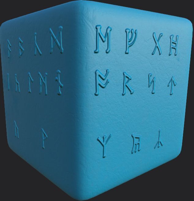 Ancient Norse Rune set Height map Alpha Brushes decals Texture_17