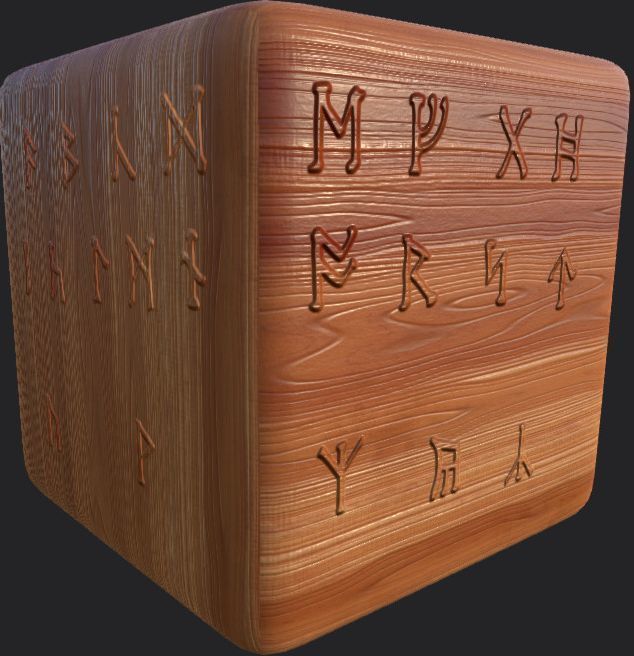 Ancient Norse Rune set Height map Alpha Brushes decals Texture_19