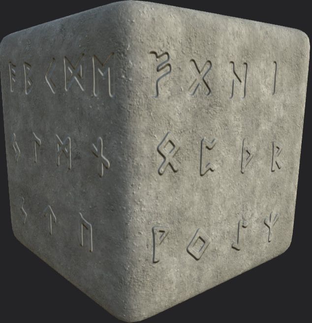 Ancient Norse Rune set Height map Alpha Brushes decals Texture_25