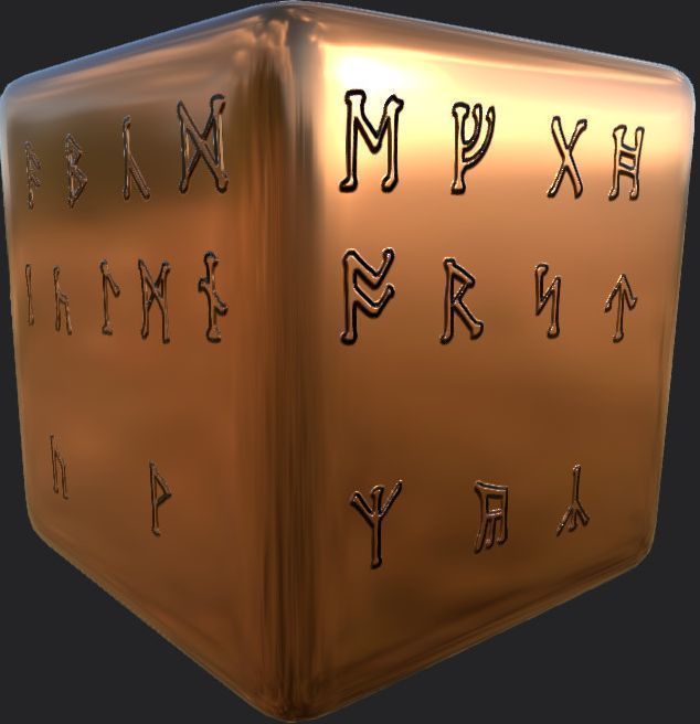 Ancient Norse Rune set Height map Alpha Brushes decals Texture_14