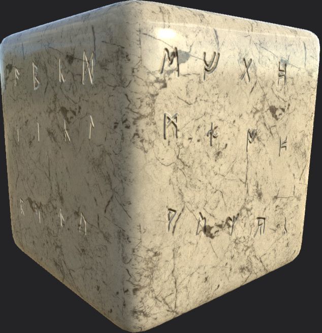 Ancient Norse Rune set Height map Alpha Brushes decals Texture_34