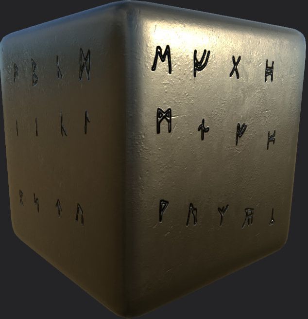 Ancient Norse Rune set Height map Alpha Brushes decals Texture_30