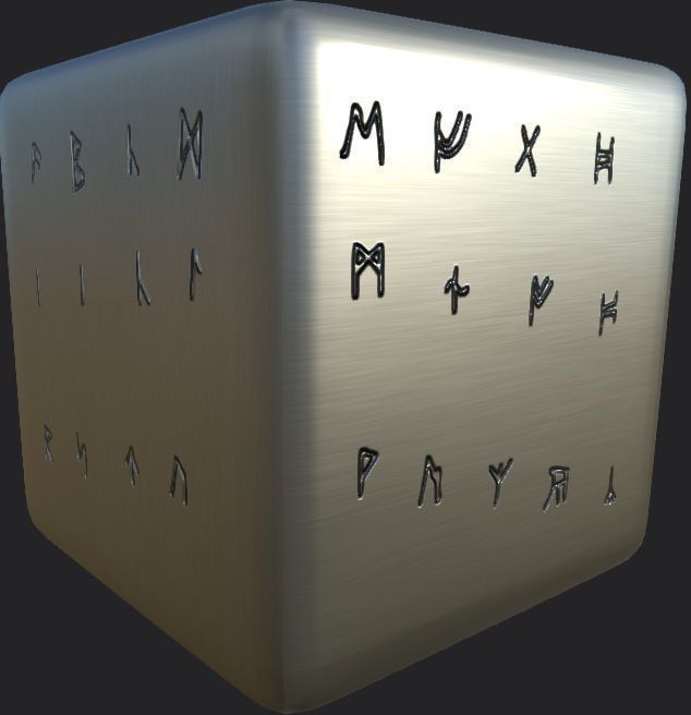 Ancient Norse Rune set Height map Alpha Brushes decals Texture_29