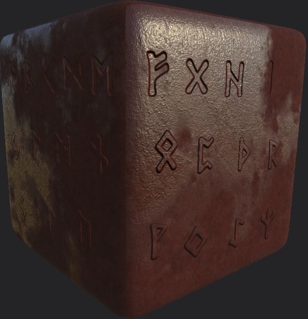 Ancient Norse Rune set Height map Alpha Brushes decals Texture_24