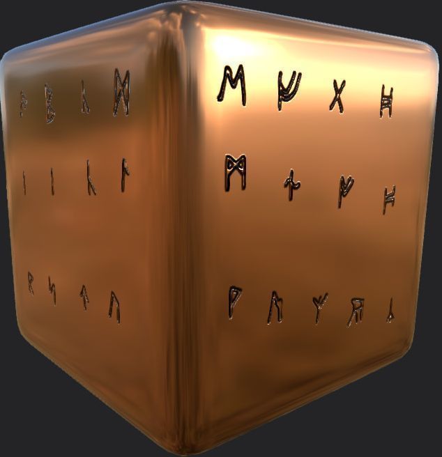 Ancient Norse Rune set Height map Alpha Brushes decals Texture_31