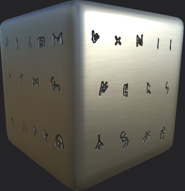 Ancient Norse Rune set Height map Alpha Brushes decals Texture_4