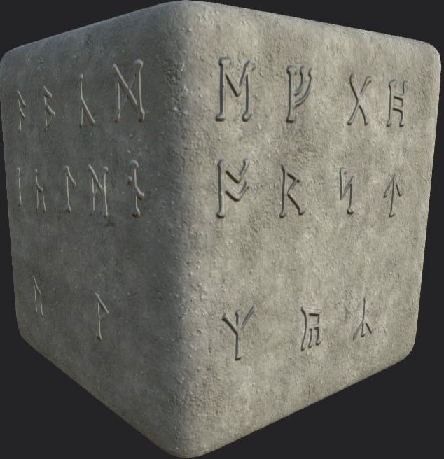 Ancient Norse Rune set Height map Alpha Brushes decals Texture_20