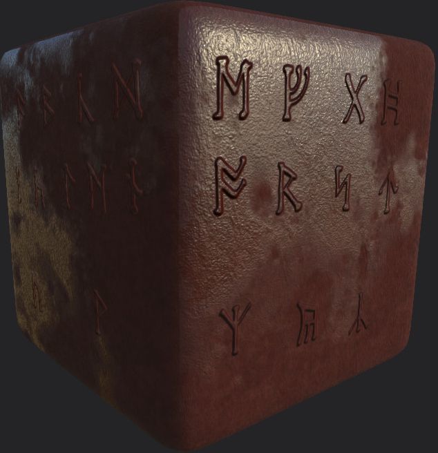 Ancient Norse Rune set Height map Alpha Brushes decals Texture_16