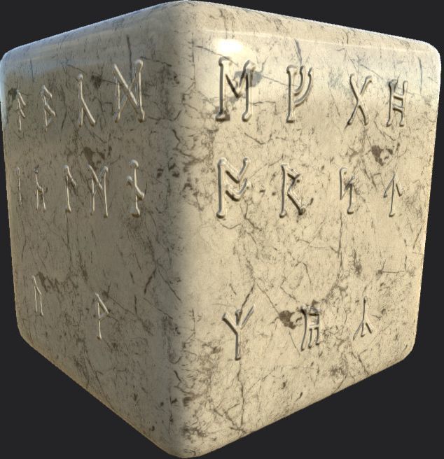 Ancient Norse Rune set Height map Alpha Brushes decals Texture_15