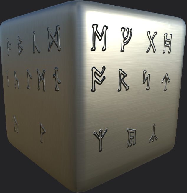 Ancient Norse Rune set Height map Alpha Brushes decals Texture_13
