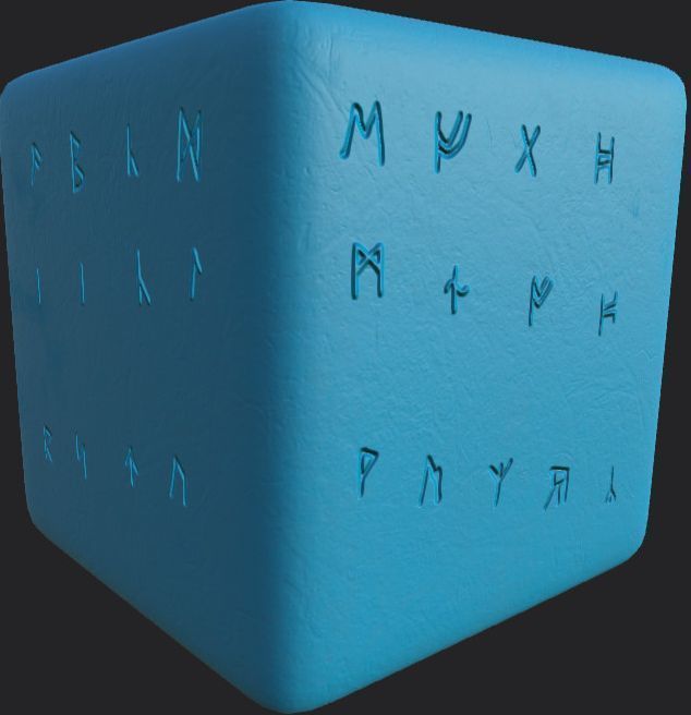 Ancient Norse Rune set Height map Alpha Brushes decals Texture_2