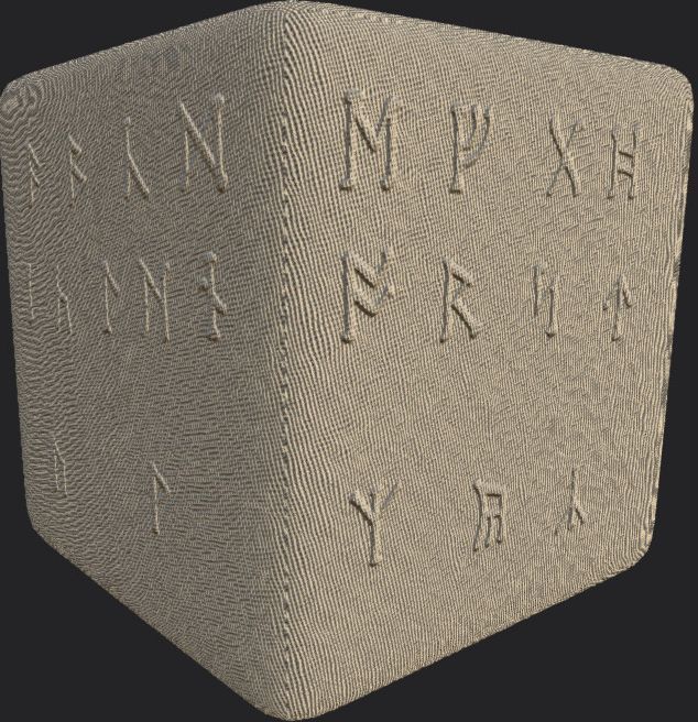 Ancient Norse Rune set Height map Alpha Brushes decals Texture_33